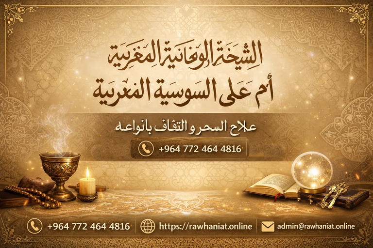 بانر الشيخة الروحانية أم علي السوسية المغربية لعلاج السحر و التقاف بأنواعه / جلب الحبيب / جلب الرزق / تحصين روحاني 
